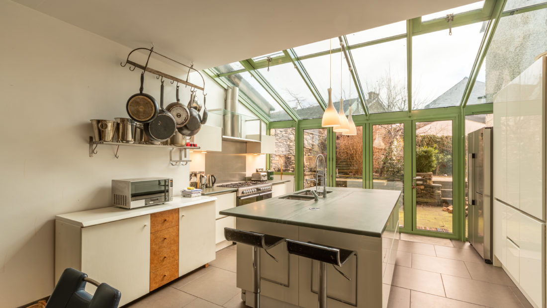 Kitchen towards garden